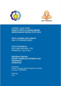 Image of Tugas Akhir WEBSITE PROFILE GUNUNG BROMO
MENGGUNAKAN GOOGLE SITES 2024 (E-Book)
