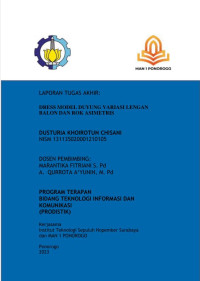 Image of Tugas Akhir DRESS MODEL DUYUNG VARIASI LENGAN
BALON DAN ROK ASIMETRIS (E-Book)
