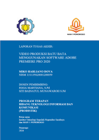 Image of Vidio Produksi Batu Bata Menggunakan Software Adobe Premiere Pro 2020