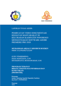 Image of Pembuatan Vidio Dokumentasi Kegiatan Masyarakat di Kel.Kadipaten Ponorogo(E-Book)