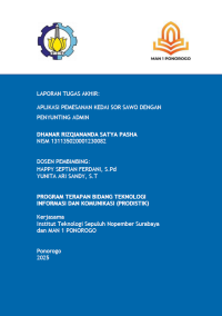 Image of Aplikasi Pemesanan Kedai Sor Sawo Dengan Penyunting Admin(E-Book)