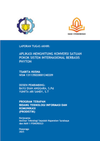 Image of Aplikasi Menghitung Konversi Satuan Pokok Sistem Internasional Berbasis Phyton(E-Book)