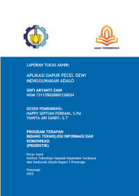 Image of Aplikasi Dapur Pecel Dewi Menggunakan Adalo(E-Book)