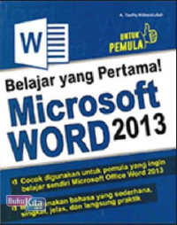 Belajar yang pertama! microsoft word 2013